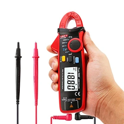 Abbildung von UNI T UT210E Mini Digital Klemme Meter Handheld Effektivwert AC/DC Widerstand Kapazität Prüfer