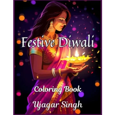 Abbildung von Festive Diwali Coloring book for Adults and Teens 50 Intricate Designs relaxation Creativity: themed Adult of holiday ... exploring creativity, focus