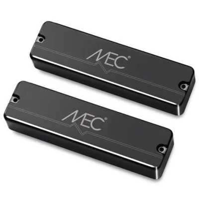 Abbildung von MEC Active Soapbar Humbucker Bass Pickup Set, Metal Cover, 6 String Black Chrome