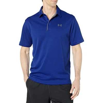 Abbildung von Under Armour Herren Tech, atmungsaktives Poloshirt, komfortables und kurzärmliges Sportshirt mit loser Passform