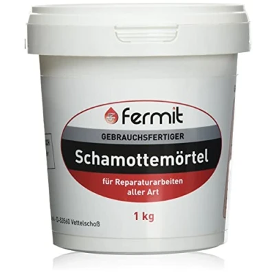 Abbildung von Fermit Schamottemörtel 1kg feuerfest Kleber Mörtel Schamottmörtel