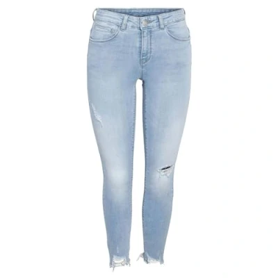 Abbildung von Noisy May Nmkimmy Destroy Jeans Skinny Fit, Damen, Größe: 30x30, Light blue denim