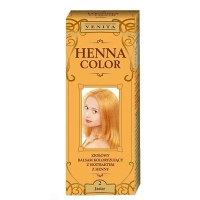 Abbildung von Henna Color 2 Bernstein Haarbalsam Haarfarbe Farbeffekt Naturhaarfärbemittel Henne Öko