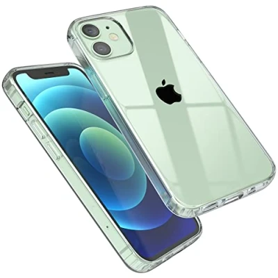 Abbildung von EAZY CASE Premium Crystal TPU Hülle kompatibel mit iPhone 12 Mini Schutzhülle Silikon Kameraschutz, Slimcover, Handyhülle, Silikonhülle, Backcover, Durchsichtig, Transparent