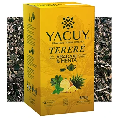 Abbildung von Yacuy Yerba Mate Tee Terere Ananas Minze 0.5 kg + Geschenk Probe (40g): Reich an Antioxidantien, Vitaminen, beschleunigt den Stoffwechsel, zuckerfrei Brasilien