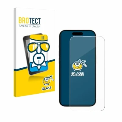 Abbildung von BROTECT Panzer Schutz Glas für Apple iPhone 15/15 Pro 9H Echtglas, Displayschutz
