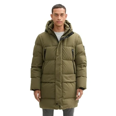 Abbildung von TOM Tailor Wasserabweisender Daunenmantel, Herren, Größe: XXL, Jungle soil green