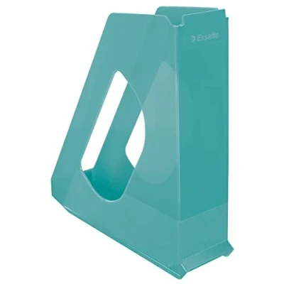 Abbildung von Esselte Zeitschriftenordner, A4 Papierablage Für Dokumente, Kataloge und Broschüren, Zuhause/Büro, Zur Schreibtischorganisation, Colour&#039;Breeze Serie, Blau, 626279
