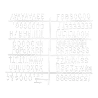 Abbildung von Huafi 290 Stück Zeichen für Filz Buchstabe Board, Weiße (Buchstaben, Zahlen, Symbole, Emojis)