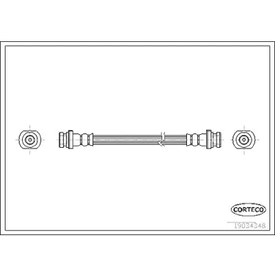 Abbildung von CORTECO 19034348 Bremsschläuche Hinterachse 500