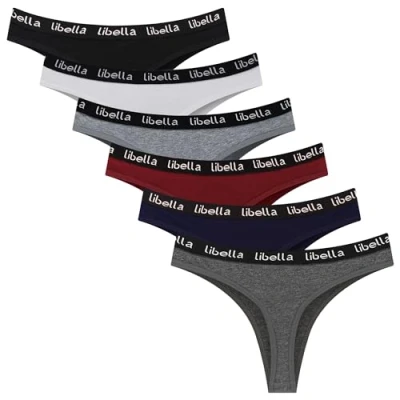 Abbildung von Libella Tanga Damen String Set Baumwoll 6er Pack 3207UN2 S