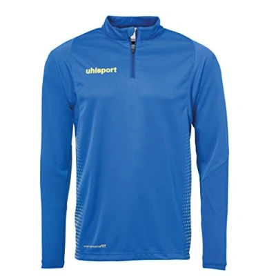 Abbildung von Uhlsport Kinder Score 1/4 Zip Top Sweatshirt, azurblau/limonengelb, 164
