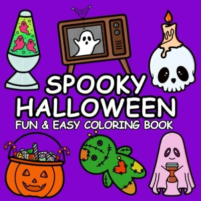 Abbildung von Spooky Halloween: Fun and Easy Coloring Book for Adults