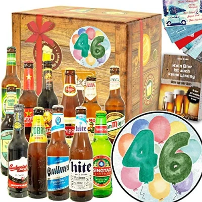 Abbildung von Geschenke zum 46. + 46 Geburtstag Ideen 12 x Biere Welt
