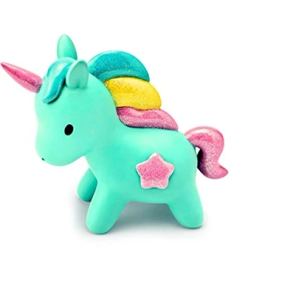 Abbildung von Mousehouse Gifts Kinder Spardose Einhorn mit Glitzermähne + Stern für Mädchen &amp; Jungen Türkis 8 x 20 18 cm