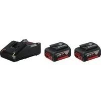 Abbildung von Bosch Professional 18V 4,0 Ah GBA Akku (2x) + Schnellladegerät