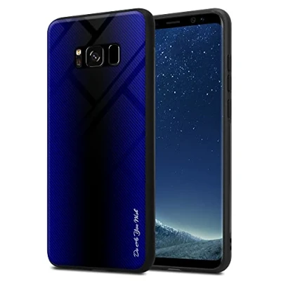 Abbildung von Cadorabo Hülle kompatibel mit Samsung Galaxy S8 Schutzhülle TPU Silikon Case Glas Slim Kratzfest Weiche Gummi Rundumschutz für in Lila