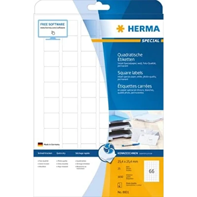 Abbildung von HERMA Etiketten 8831 weiß 25,4 x mm