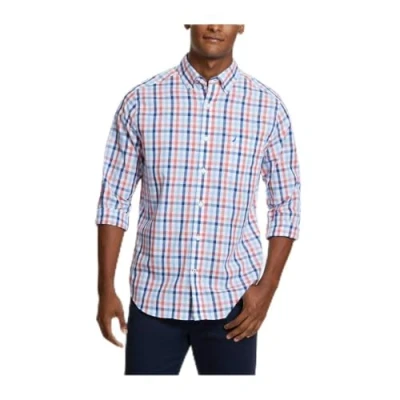 Abbildung von Nautica Herren Wrinkle Resistant Long Sleeve Front Shirt Button Down Hemd, Dreamy Coral, Mittel