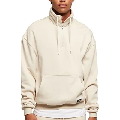 Abbildung von Urban Classics Organic Drawstring Troyer Sweatshirt, Herren, Größe: XXL, Softseagrass