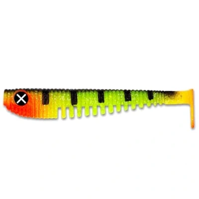 Abbildung von Monkey Lures King Lui 7,5 cm, 10 12,5 14 cm Big L Köder, Gummifisch, Angelköder, Softbait, Zanderköder, Kunstköder Angeln, Gummiköder (Atomic Perch stark UV aktiv, cm)