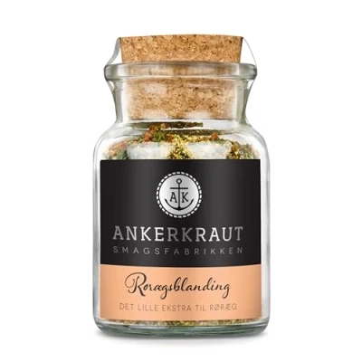 Abbildung von Ankerkraut Rørægsblanding, til omeletter og røræg, også veganere vegetarer, sukkerfri, 80g i glas med korklåg