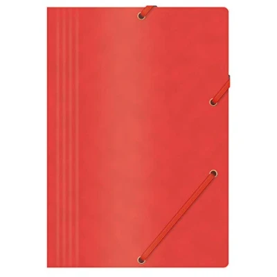 Abbildung von OFFICE PRODUCTS 211940OFFICE Mappe mit Gummiband Presspan/ Karton A4 390 GSM, Eckspannermappe Gummizug, Sammelmappe für Dokumente, Aufbewahrungs Zeichen Mappe, Rot