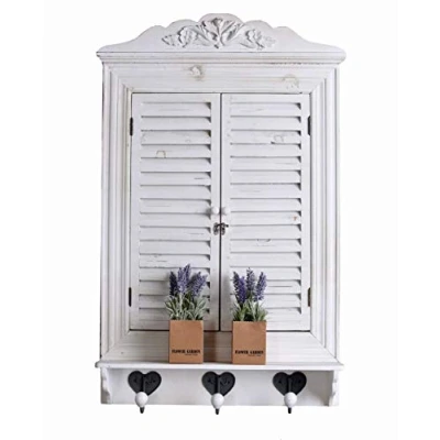 Abbildung von Fensterladen Spiegel Wandspiegel mit Türen Spiegelfenster Shabby Chic 53x39 cm mxa050 Palazzo Exklusiv