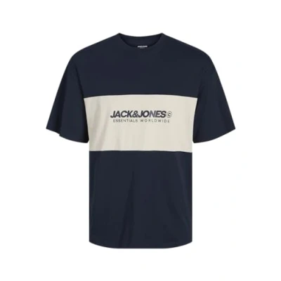 Abbildung von JACK&amp;JONES JUNIOR Jungen JJELEGACY Blocking Tee SS O Neck JNR T Shirt, Navy Blazer/Detail:Blocking, 164 cm