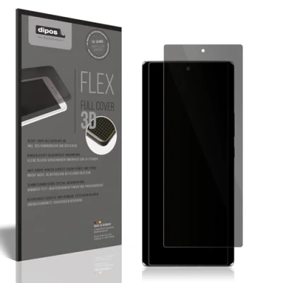 Abbildung von dipos Flex Privacy Blickschutz Schutzfolie matt passend für ZTE Axon 30 Ultra, 100% Displayabdeckung, Fingerprint Kompatibel, case Friendly, Full Cover, Anti spy Sichtschutz Filter 2way
