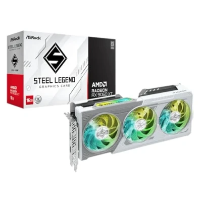 Abbildung von ASRock Radeon RX 9060 XT 16GB Steel Legend OC Grafikkarte GDDR6, 2x HDMI, DP