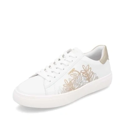 Abbildung von Remonte Damen Low Top Sneaker D2J00, Frauen Halbschuhe,lose Einlage,Turnschuhe,Laufschuhe,Freizeit,sportlich,straßenschuhe,Weiss Kombi (81),37 EU