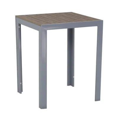 Abbildung von Gardissimo Gartentisch Alma Silber, Nonwood Aluminium 60 x cm, Holz Look