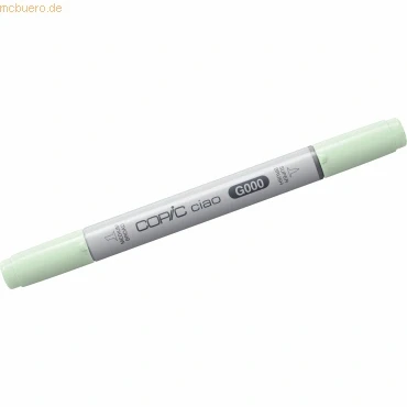 Abbildung von COPIC Ciao Marker Typ G 000, Pale Green, vielseitiger Layoutmarker, mit einer mittelbreiten und Brush Spitze