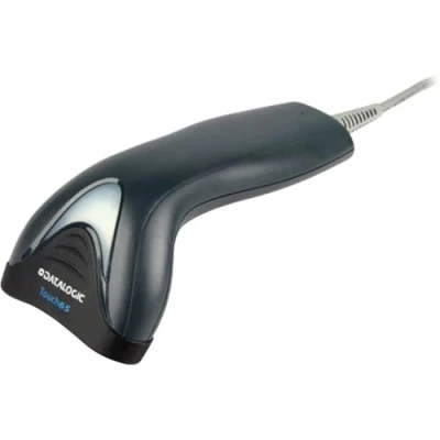 Abbildung von Datalogic Touch 65 Light Barcode Scanner Kabelgebunden 1D Linear Imager Dunkelgrau Hand USB
