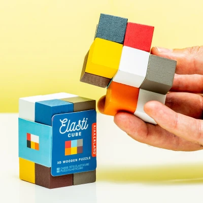 Abbildung von Kikkerland 3D Puzzle Elasti Würfel 6 x 4 cm Holz