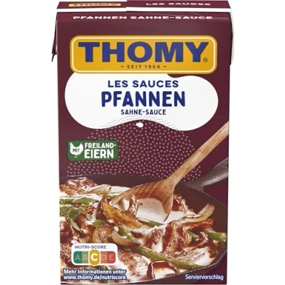 Abbildung von THOMY Les Sauces Pfannen Sahne Sauce, Vegetarische, 250 ml (für 2,5 Portionen), 1er Pack (1 x 250ml)