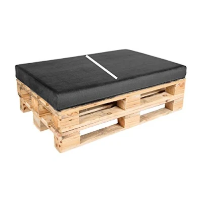 Abbildung von TexDeko BEZUG EASY CLEAN für Palettenkissen (ohne Schaumstoff/Füllung) Replacement Palettenpolster In &amp; Outdoor (Halbes 60x80x12cm Anthrazit)