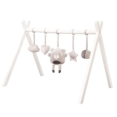 Abbildung von roba® Spielbogen Spieltrapez, Spiel und Greiftrainer nach Montessori, mit Spielset für Babys