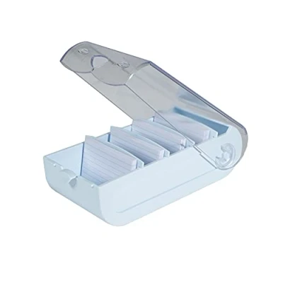 Abbildung von Exacompta 5339623D Lernkartei Bunnybox DIN A8 quer inklusive 100 Karteikarten. Karteikartenbox zum einfachen Vokabeln lernen dank 5 Fächer Lernsystem für 600 Karteikarten 1 Stück Zufallsfarbe