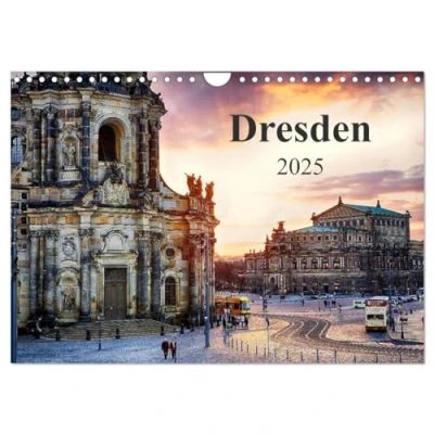 Abbildung von Dresden 2025 / Geburtstagskalender (Wandkalender DIN A4 quer), CALVENDO Monatskalender