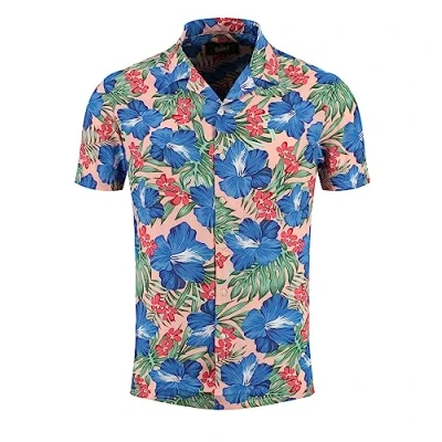 Abbildung von Key Largo Hawaiihemd Herren Hawaii Freizeit Hemd Curacao MSH00013 Regular Kurzarm Kentkragen Gemustert