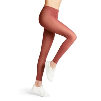Abbildung von FALKE Damen Leggings Pure Matt 50 DEN W LE halb blickdicht einfarbig 1 Stück, Rot (Lobster 8862) neu umweltfreundlich, S
