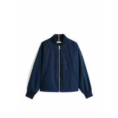 Abbildung von Tommy Hilfiger Water Repellent Padded Bomberjacke, Damen, Größe: XXS, Dark night navy