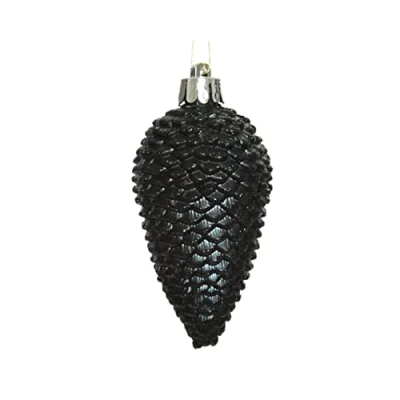 Abbildung von Tannenzapfen plc hängen d5h8 cm schwarz 6pcs Weihnachtsbaumschmuck Weihnachten Decoris