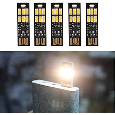Abbildung von Yizhet 5 Stück USB Led, LED Stick Super Hell 6 Touch Dimmer Tragbar für Laptop Tastatur, Weißlicht Beleuchtung(Warm weiß)