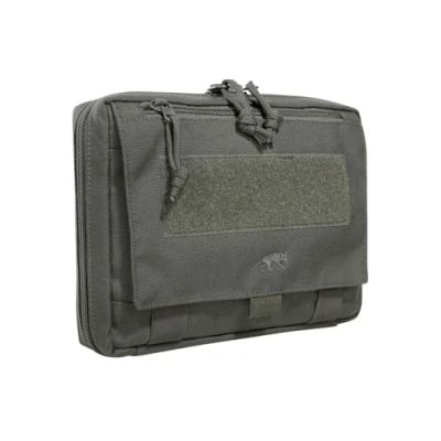 Abbildung von Tasmanian Tiger TT EDC Pouch IRR Molle kompatible Rucksack Organizer Zusatz Tasche für Werkzeug und Medic Erste Hilfe Set mit Patch Fläche (Steingrau Oliv IRR)