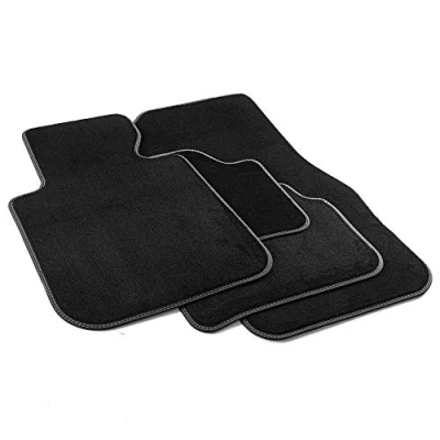Abbildung von MDM PRO 274 Fußmatten für BMW 1er (F20/F21) (auch X Drive) 10.2011&gt;06.2019 , Passgenau Velours Kunstlederkanten und doppelten Steppnaht Chromnähte, black