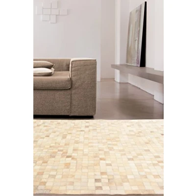 Abbildung von ABC 9010768 Teppich, Leder, beige, 120 x 60 0.8 cm