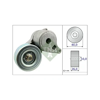 Abbildung von INA 534 0509 10 Spannarm, Keilrippenriemen MITSUBISHI: Lancer 6 Limousine, 7 Limousine